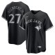 Men's Toronto Blue Jays #27 Vladimir Guerrero Jr. Nike Black Lights Out Replica Player Jersey