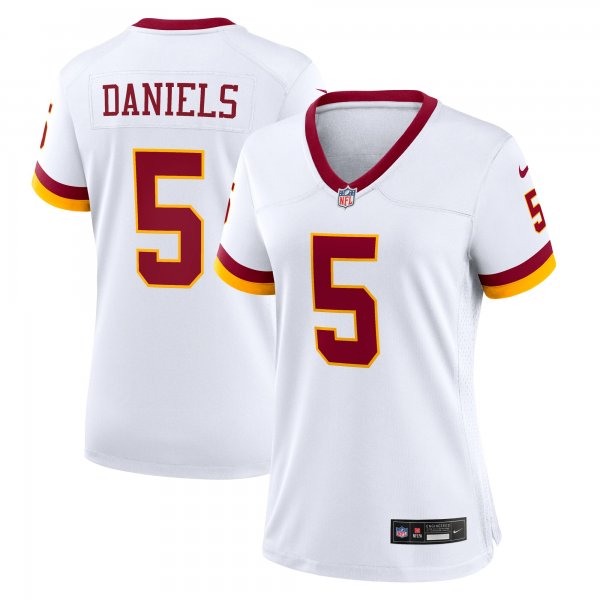 Women's #5 Jayden Daniels Washington Commanders Nike Game Super Bowl Era White Jersey