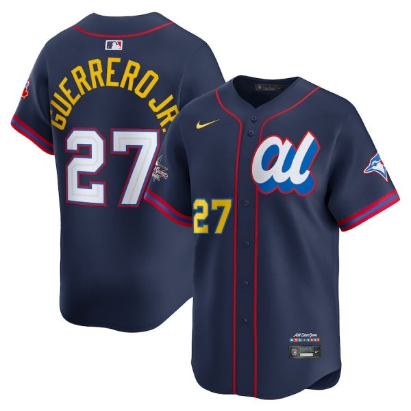 Men's American League #27 Vladimir Guerrero Jr. Nike Navy 2025 All-Star Edition Limited Player Jersey