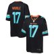 Youth #17 Jaylen Waddle Miami Dolphins Nike 2025 Rivalries Collection Game Pitch Blue Jersey