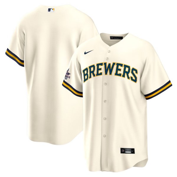 Men's Milwaukee Brewers Nike Cream 2025 MLB All-Star Game Home Replica Jersey