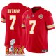 Men's Kansas City Chiefs #7 Harrison Butker Red Super Bowl LIX F.U.S.E. Vapor Limited Stitched Jersey