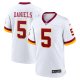 Men's #5 Jayden Daniels Washington Commanders Nike Game Super Bowl Era White Jersey