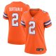 Women's Denver Broncos #2 Patrick Surtain II Nike Orange Mile High Collection 1977 Throwback Player Jersey