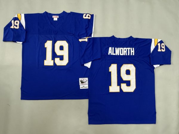Men's Los Angeles Chargers Jersey #19 Lance Alworth Blue Jersey