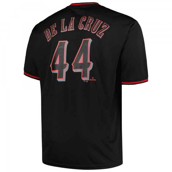 Men's Cincinnati Reds Elly De La Cruz Profile Black Big & Tall Pop Fashion Player Jersey
