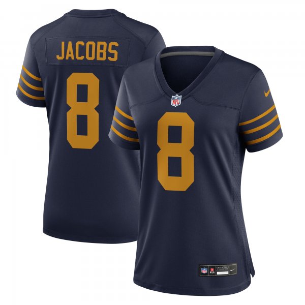 Women's Green Bay Packers #8 Josh Jacobs Nike Navy The 1923 Classic Game Jersey