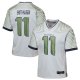 Youth #11 Jaxon Smith-Njigba Seattle Seahawks Nike 2025 Rivalries Collection Game Wolf Gray Jersey