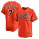 Men's Baltimore Orioles #7 Jackson Holliday Alternate Orange Jersey