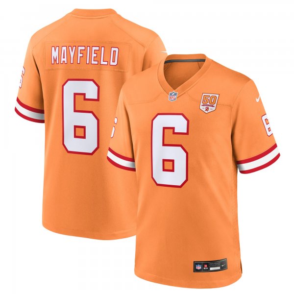 Men's Tampa Bay Buccaneers #6 Baker Mayfield Nike Creamsicle 50th Season Game Jersey