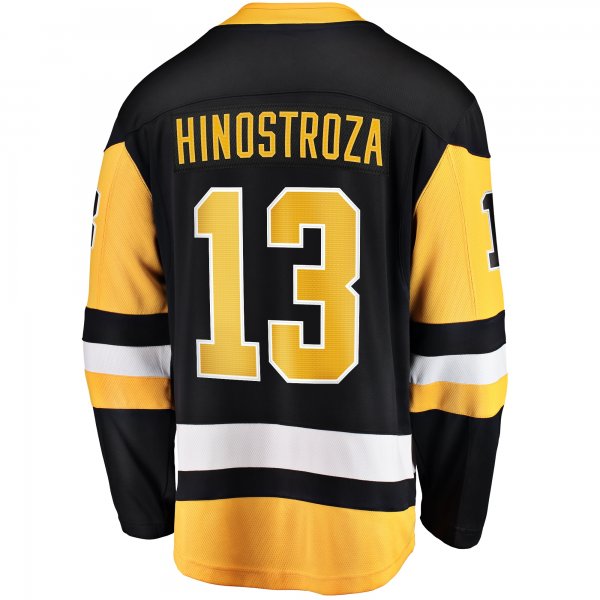 Men's Pittsburgh Penguins Vinnie Hinostroza Fanatics Black Home Breakaway Jersey