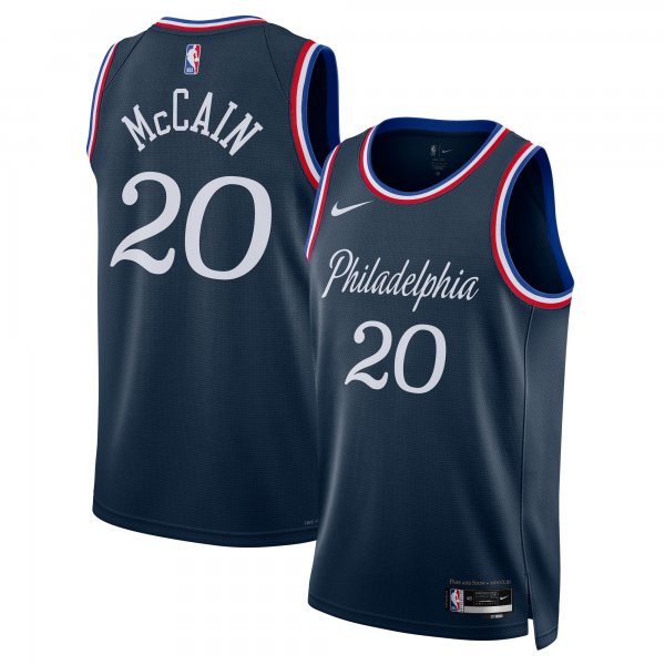 Men's Unisex Philadelphia 76ers #20 Jared McCain Nike Navy 2025/26 Swingman City Edition Jersey