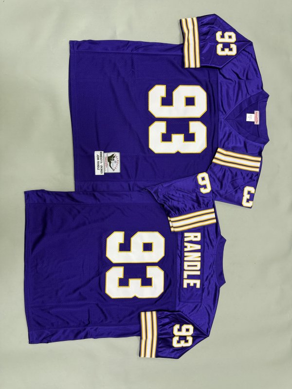 Men's #93 John Randle Minnesota Vikings Purple Jersey