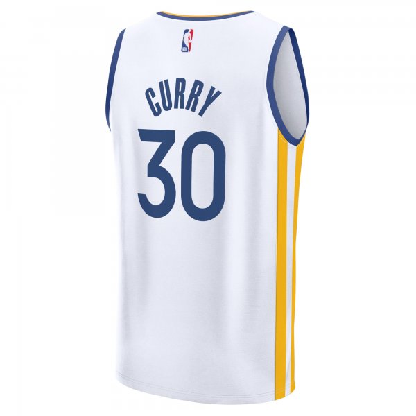 Men's Golden State Warriors Stephen Curry Fanatics White Fast Break Replica Player Jersey - Association Edition