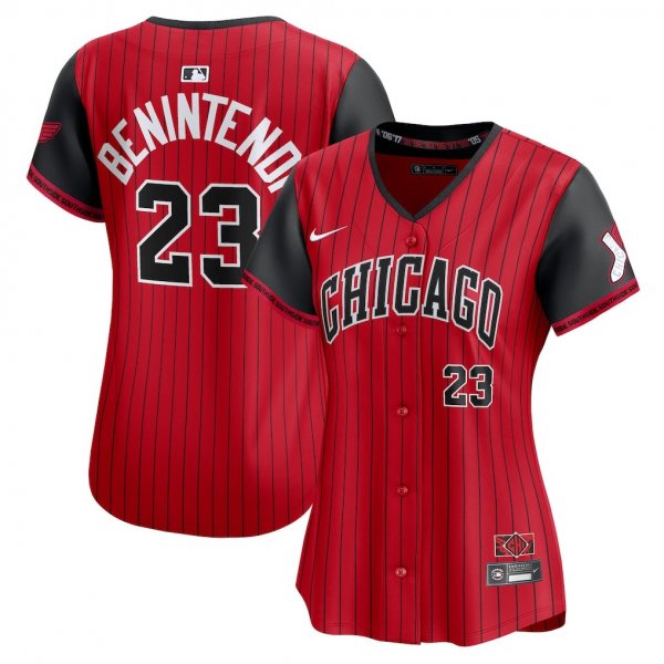 Women's Chicago White Sox #23 Andrew Benintendi Nike Red/Black 2025 City Connect Player Jersey