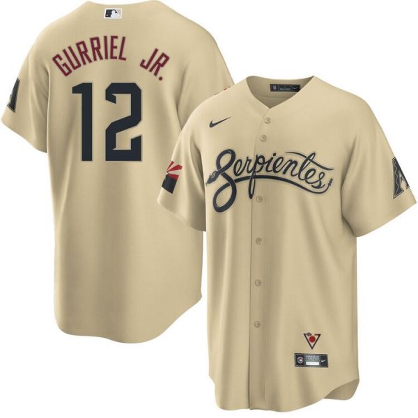 Men's Nike Arizona Diamondbacks #12 Lourdes Gurriel Jr. City Connect Jersey