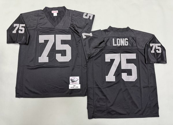 Men's Las Vegas Raiders #75 Howie Long Black Mitchell & Ness Jersey
