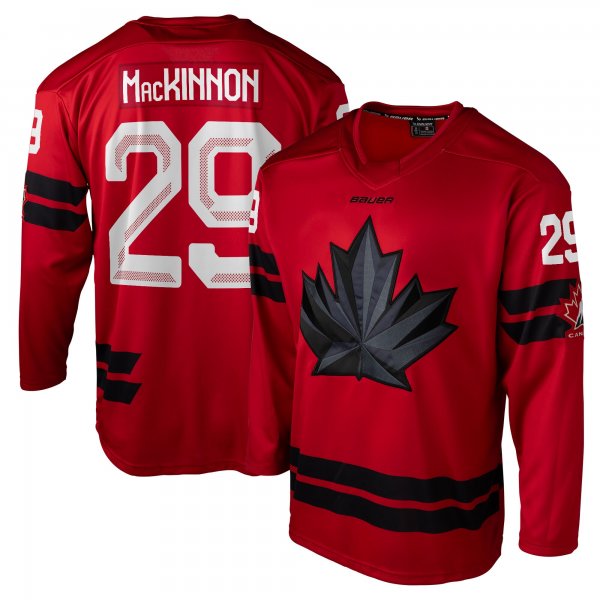 Men's #29 Nathan MacKinnon Red Hockey Canada 2026 Jersey