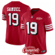 Men's San Francisco 49ers #19 Deebo Samuel Red 2023 F.U.S.E. NFC West Champions Patch Alternate Stitched NFL Jersey