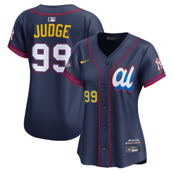 Women's American League #99 Aaron Judge Nike Navy 2025 All-Star Edition Limited Player Jersey