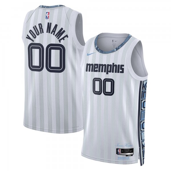 Men's Unisex Memphis Grizzlies Nike White 2025/26 City Edition Swingman Custom Jersey