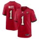 Men's Tampa Bay Buccaneers #1 Rachaad White Nike Red 50th Anniversary Game Jersey