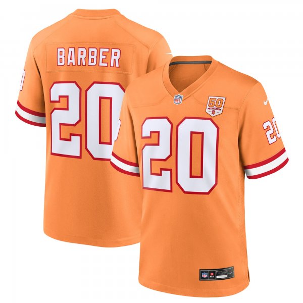 Men's Tampa Bay Buccaneers #20 Ronde Barber Nike Creamsicle 50th Season Game Jersey