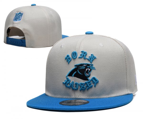Carolina Panthers Off White and Blue Cap