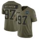 Men's #97 Aidan Hutchinson Detroit Lions Nike 2025 Salute to Service Limited Olive Jersey
