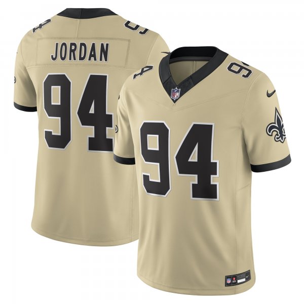 Men's New Orleans Saints #94 Cameron Jordan Nike Gold Alternate Gameday Golds Alternate Vapor F.U.S.E. Limited Jersey