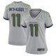 Women's #11 Jaxon Smith-Njigba Seattle Seahawks Nike 2025 Rivalries Collection Game Wolf Gray Jersey