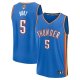 Youth Oklahoma City Thunder #5 Luguentz Dort Fanatics Blue 2025 NBA Finals Fast Break Player Icon Edition Jersey