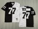 Men's Las Vegas Raiders #77 Lyle Alzado Split Black & White Mitchell & Ness Jersey
