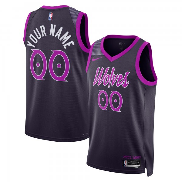 Men's Unisex Minnesota Timberwolves Nike Purple 2025/26 City Edition Swingman Custom Jersey