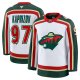 Men's Minnesota Wild #97 Kirill Kaprizov White 25th Anniversary Premium Player Jersey