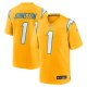Men's Los Angeles Chargers #1 Quentin Johnston Nike Gold Alternate Charger Power Game Player Jersey