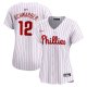 Women's Philadelphia Phillies #12 Kyle Schwarber Nike White Home Limited Player Jersey