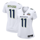 Women's Seattle Seahawks Jaxon Smith-Njigba Nike White Super Bowl LX Patch Tundra Fashion Game Jersey