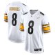 Men's Pittsburgh Steelers #8 Aaron Rodgers Nike White Game Jersey