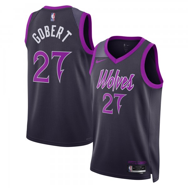 Men's Unisex Minnesota Timberwolves #27 Rudy Gobert Nike Purple 2025/26 Swingman City Edition Jersey