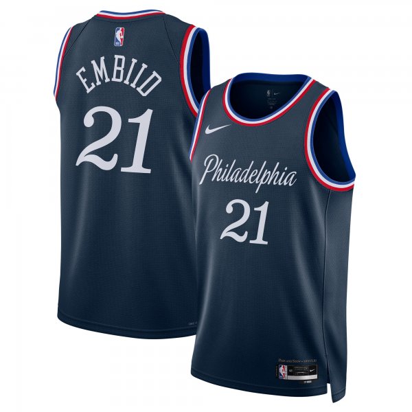 Men's Unisex Philadelphia 76ers #21 Joel Embiid Nike Navy 2025/26 Swingman City Edition Jersey