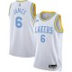 Men's Los Angeles Lakers LeBron James Nike White Swingman Jersey - Classic Edition