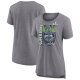 Women's Seattle Seahawks  Fanatics Heather Gray Super Bowl LX Retro Tri-Blend T-Shirt