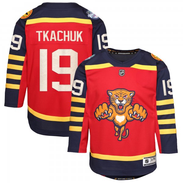 Youth Florida Panthers #19 Matthew Tkachuk Outerstuff Red 2026 NHL Winter Classic Premier Jersey