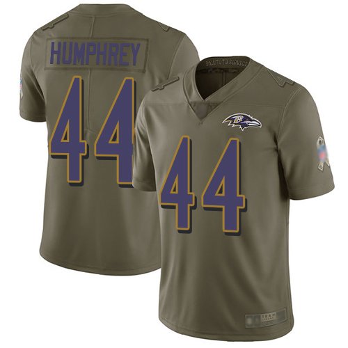 Baltimore Ravens #44 Marlon Humphrey Olive Men's Stitched Nike NFL Limited 2017 Salute To Service Jersey