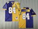 Men's #84 Randy Moss Purple and Yellow Minnesota Vikings Jersey