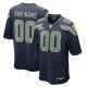 Men's Seattle Seahawks  Nike College Navy Super Bowl LX Patch Custom Game Jersey