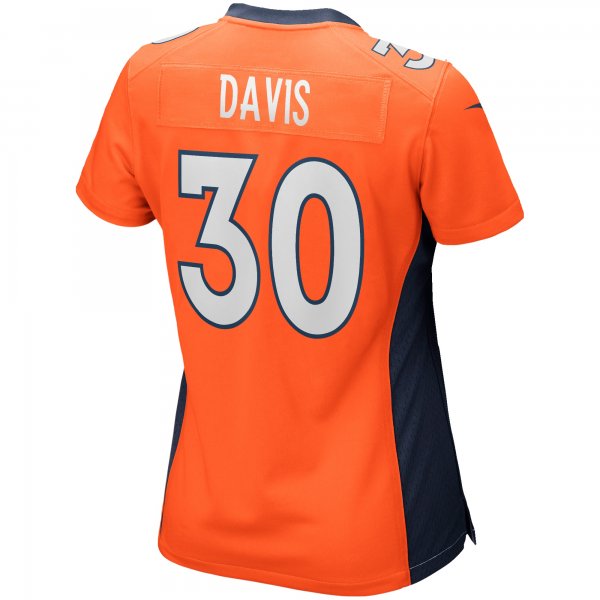 Women's Denver Broncos Terrell Davis Nike Orange Game Retired Player Jersey