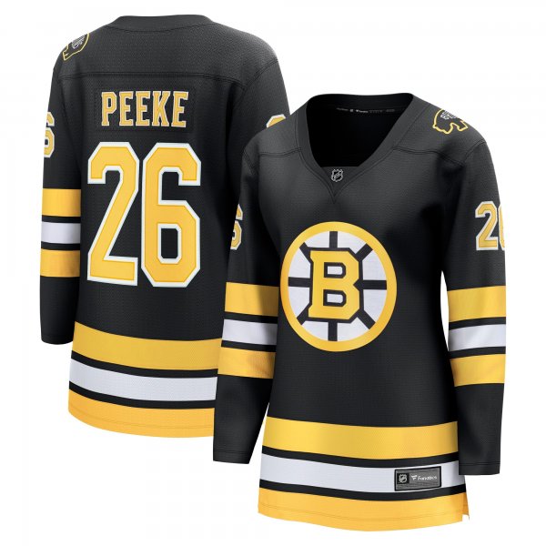 Women's Boston Bruins #26 Andrew Peeke Black Home Breakaway Player Jersey