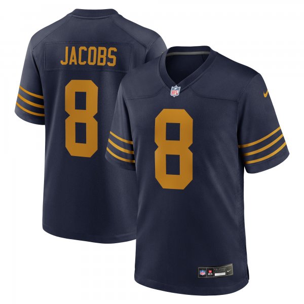 Men's Green Bay Packers #8 Josh Jacobs Nike Navy The 1923 Classic Game Jersey